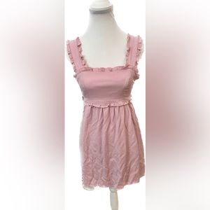 NWT 🌸 Francesca’s 🌸 Light Pink Open Tie Back Dress - XS